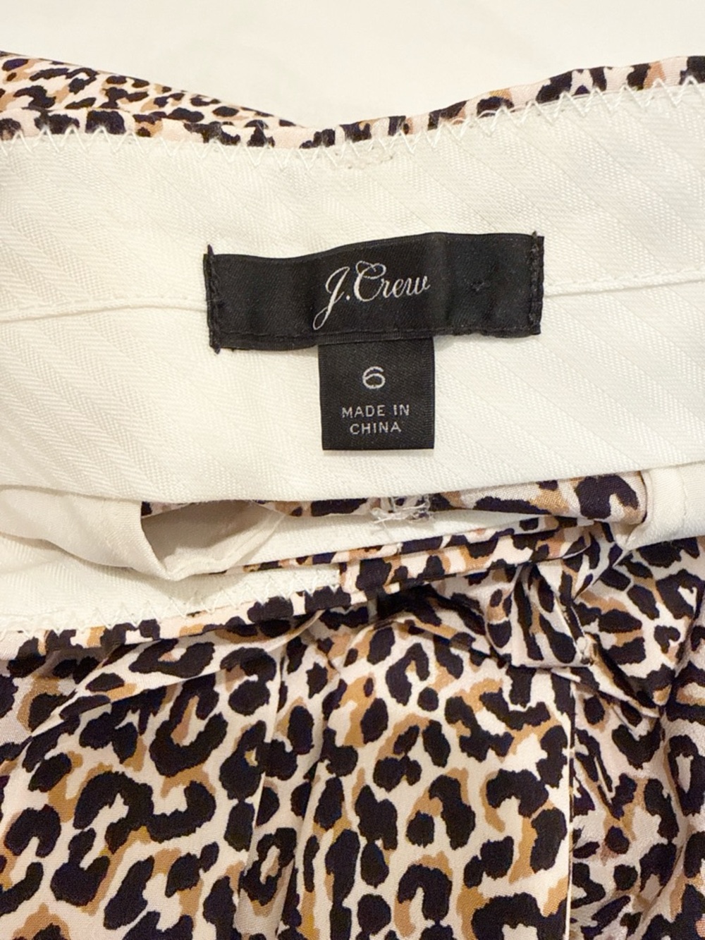 J. Crew Wide-Leg Cropped Leopard-Print Silk Pants - Picture 7 of 12